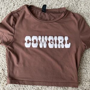 Brown Cowgirl Top